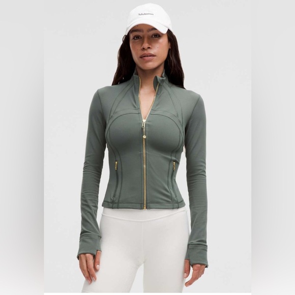 Lululemon Define Cropped Dark Forest/Gold - Picture 1 of 8